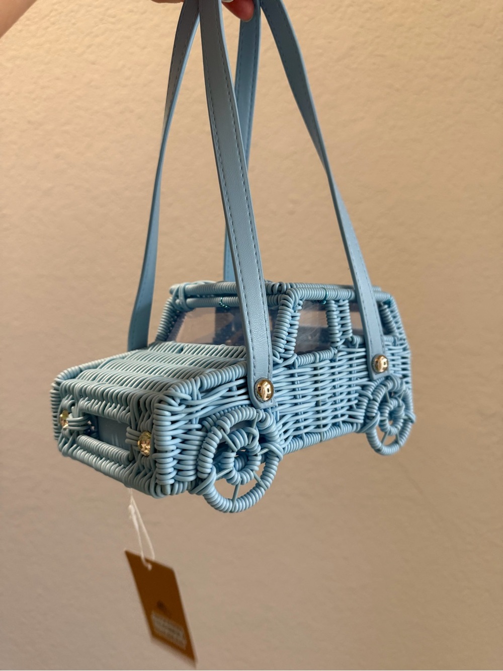 Viral Blue Tommy Bahama Wicker Car Jeep/Bronco Purse NWT